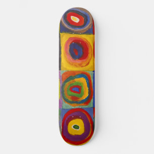 Skate Quadrados com Círculos Concêntricos Kandinsky