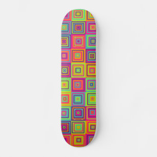 Skate Quadrados Geométricos Coloridos