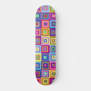 Skate Quadrados Geométricos Coloridos