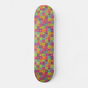 Skate Quadrados Geométricos Coloridos