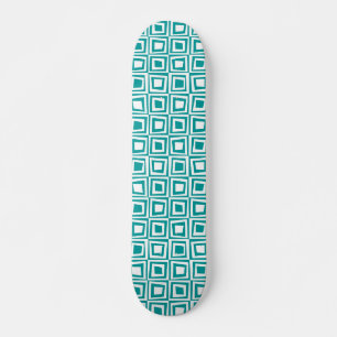 Skate Quadrados Retro - Branco no Aqua