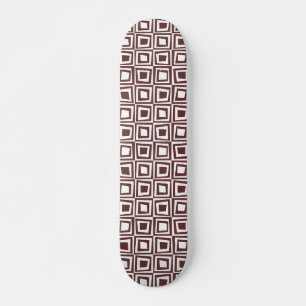 Skate Quadrados Retroativos - Castanho em Branco