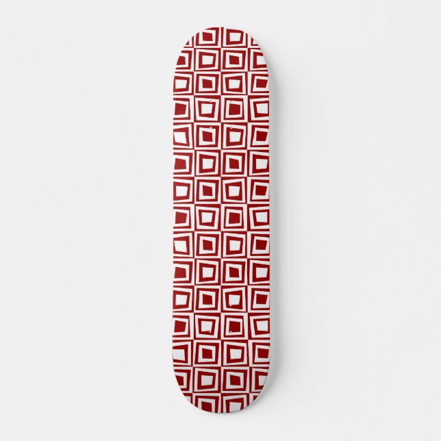 Skate Quadrados retrorreflectores - Branco em Vermelho R (Frente)