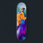 Skate Quadro Colorido de Papagaios - Pintura<br><div class="desc">Belo papagaio Colorido - Pintura MIGNED</div>
