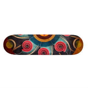 Skate Quadro de ação de vetor de Abstrato de cor flex