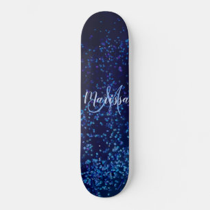 Skate Quadro de bordo do Monograma Midnite Blue Confetti