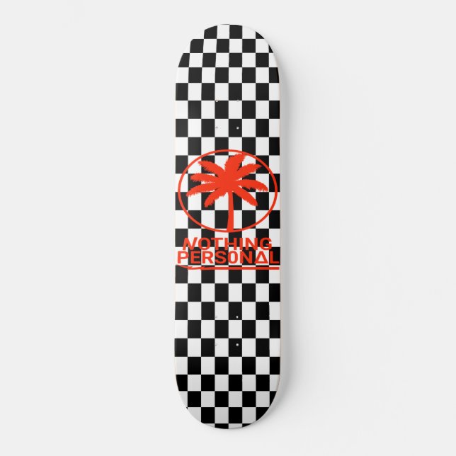 Skate Quadro de controle preto e branco (Frente)