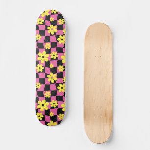 Skate Quadro de controlo do Groovy Daisy Floral, Y2K 90s