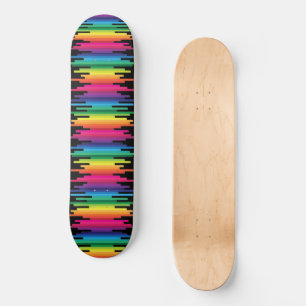 Skate Quadro de Direção das Linhas do Arco-Íris