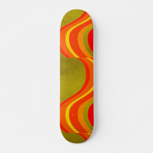 Skate Quadro de notificação de cor laranja-vermelha e