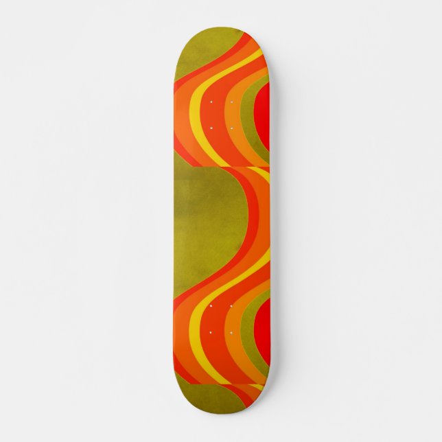 Skate Quadro de notificação de cor laranja-vermelha e am (Frente)