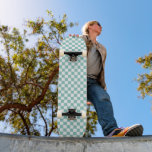 Skate Quadro de Verificação de Padrão Verificado com Tur<br><div class="desc">Quadro de controle do padrão com verificação de turquesa Retro 90s</div>
