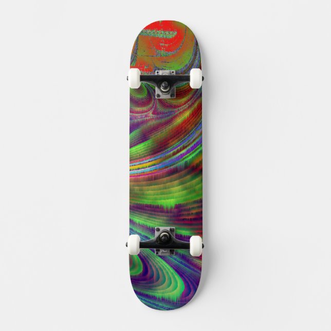 Skate Quadro Fratural Azul-Verde (Frente)