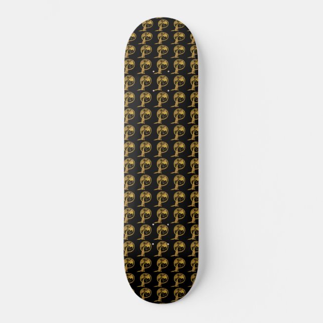 Skate Quadro negro de Wolf & Dragon (Frente)