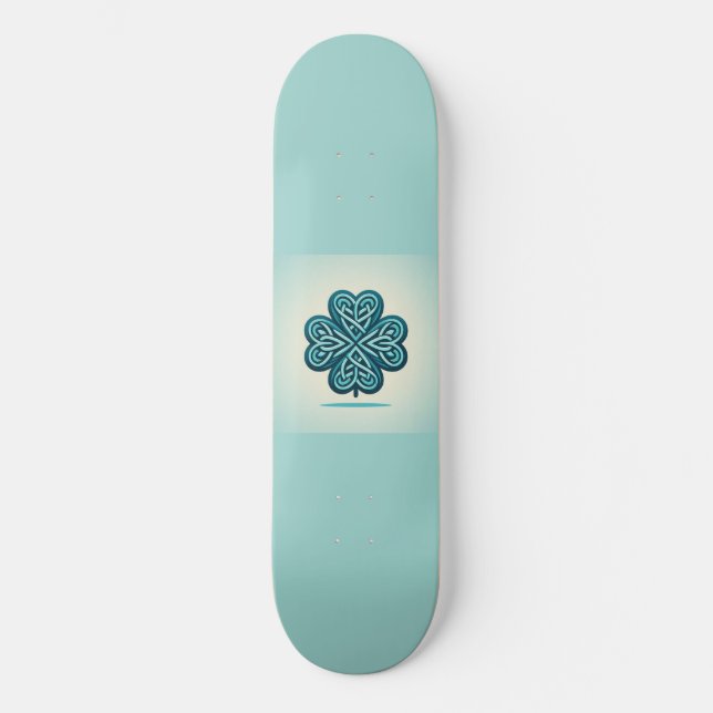 Skate Quatro Corações de Pele Folha (Frente)