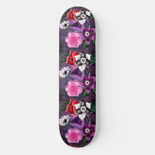 Skate Queijo-preto-rosado-branco-palha-margarida-rosada-