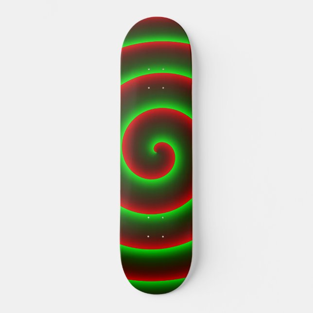 Skate Quer mudar? Espiral verde chamativo. (Frente)