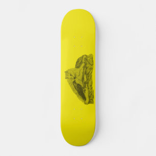 Skate Rabe mit Wolf schwarz gelb Design