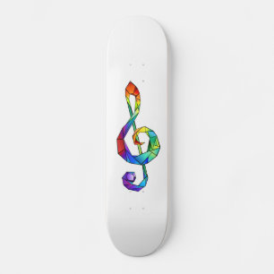 Skate Rainbow musical key treble clef