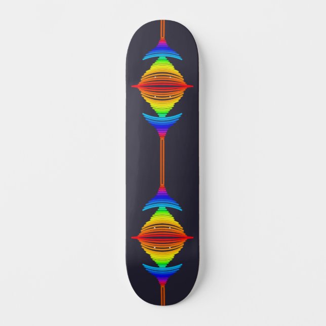 Skate Rainbow Soundwave – Symmetrical Vibrational Art (Frente)