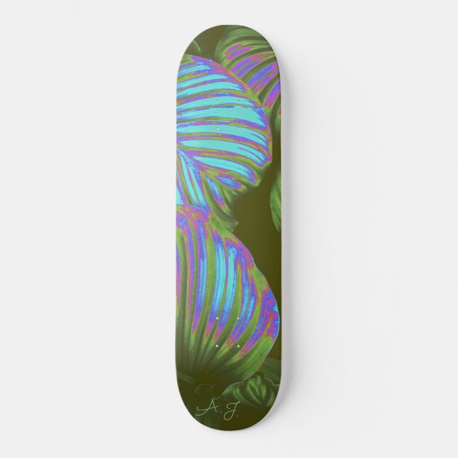 Skate Rainbow Tropical Leaves (Frente)