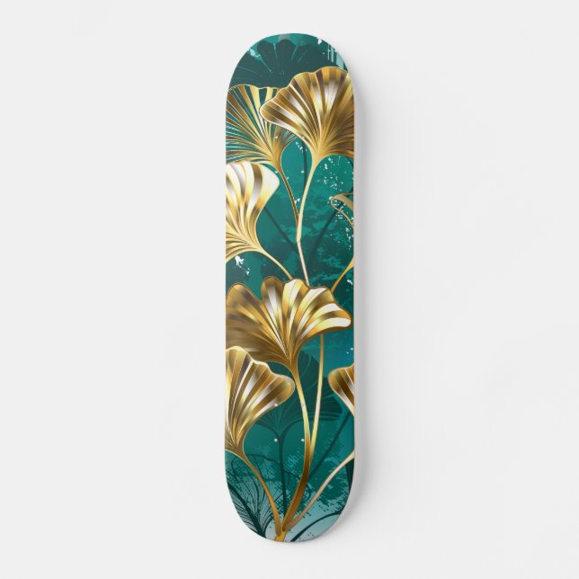 Skate Ramificação com Ouro deixa Ginko Biloba (Frente)