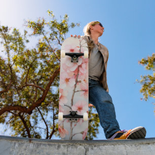 Skate Ramo de Sakura Rosa da Primavera