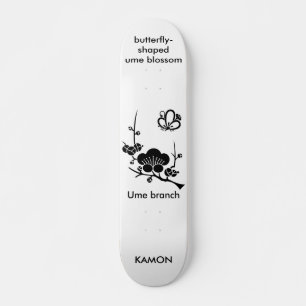 Skate Ramo de ume & flor de ume em forma de borboleta so