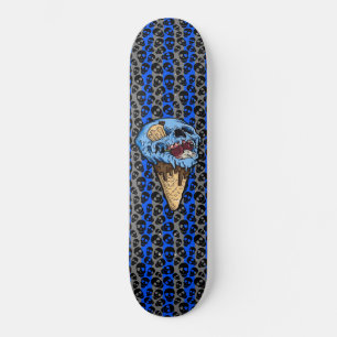Skate Random Skulls Blue Ice Cream Skull Gravestone