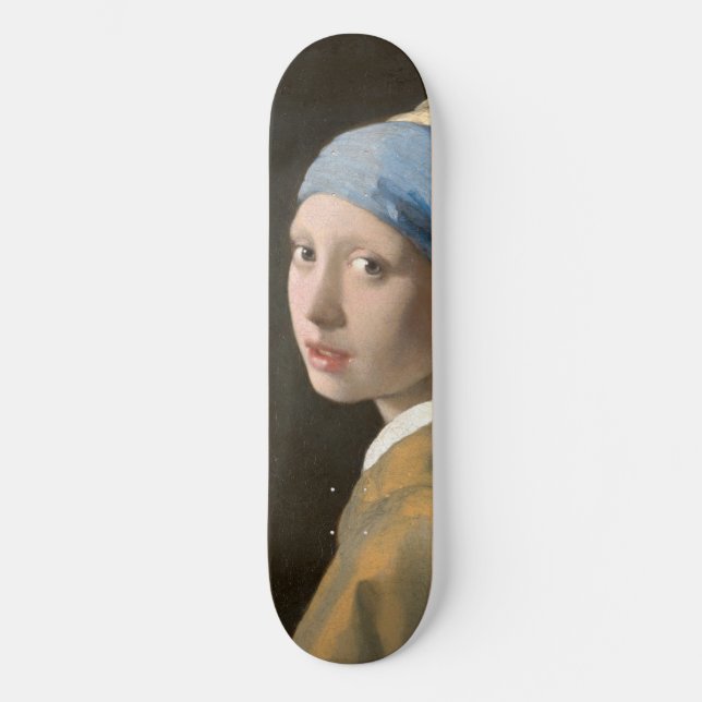 Skate Rapariga com pérolas e Arte Vermeer (Frente)