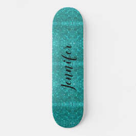 Skate Raparigas Personalizadas Blue Sparkle