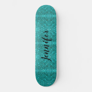 Skate Raparigas Personalizadas Blue Sparkle