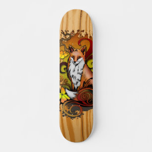 Skate Raposa de Outono Madeira Leve Ilustração da Nature