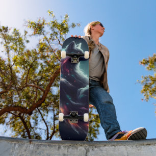 Skate Raposa Espiritual Cósmica Estelar Fantasia Animal