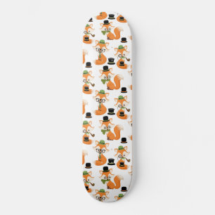 Skate Raposa Laranja Árvores de Outono Floresta Óculos H