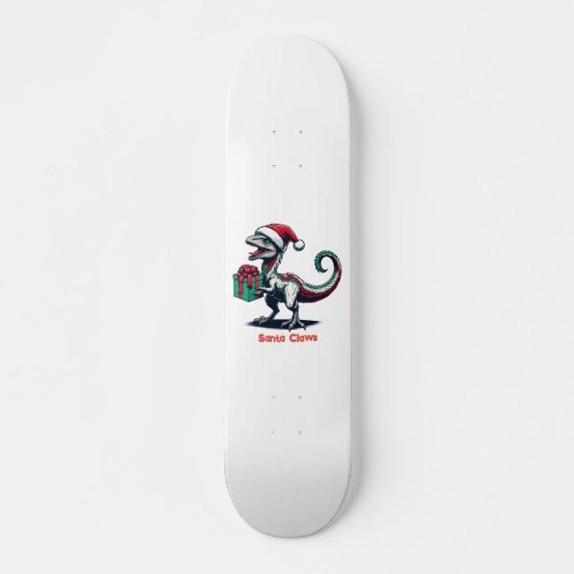Skate Raptor de chapéu de Natal (Frente)