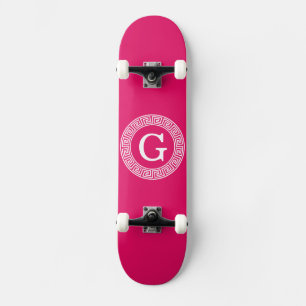 Skate Raspberry Whord Quadro-chave grego Rnd Monograma i