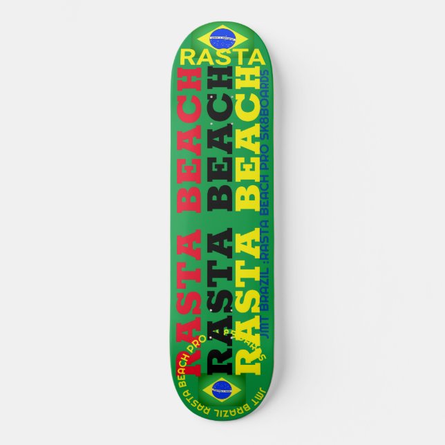 Skate RASTA BEACH JMT BRASIL 8 1/4 pol. (Frente)