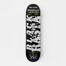 skate RASTA PRETO, deck de 7 ¾"