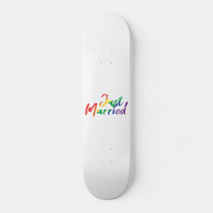 Skate Recem casados Casado Rainbow Colorful Gift Idea