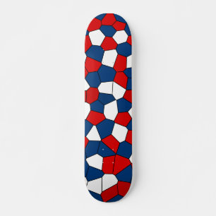 Skate Red Blue White Pattern
