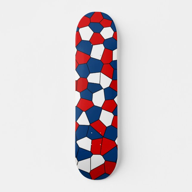 Skate Red Blue White Pattern (Frente)