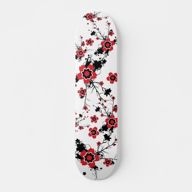 Skate Red Cherry Blossom Sakura Design (Frente)