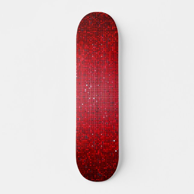 Skate Red Glitter Sequin Disco - Quadro Escolar Antigo (Frente)