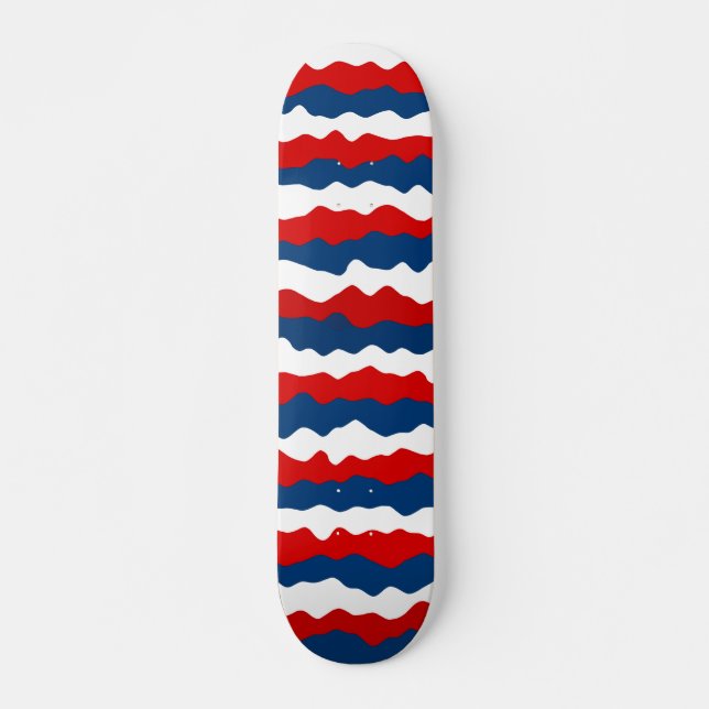 Skate Red, White and Blue Pattern (Frente)