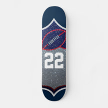 Red White e Blue Glitter Número de Jersey