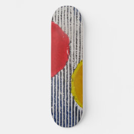 Skate Red Yellow Sun Spot Black White Stripes