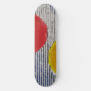 Skate Red Yellow Sun Spot Black White Stripes