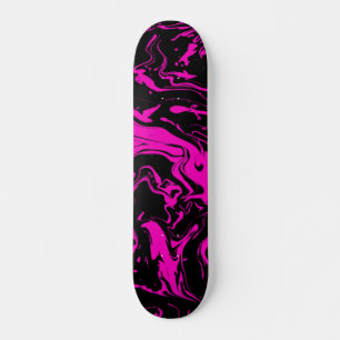 Skate Redemoinhos abstratos rosa quente preto