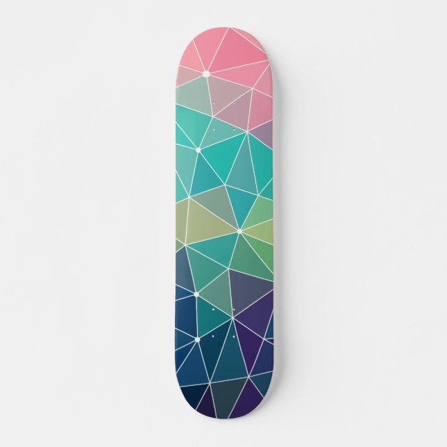 Skate Refletor de Inspiração Colorida de Padrão  (Frente)